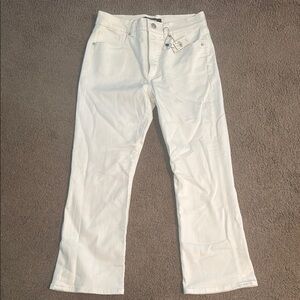 Express White Flare Wide Leg Jeans